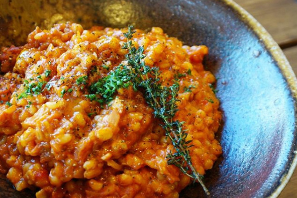 ​Pearl Barley Risotto with Fresh Tomato