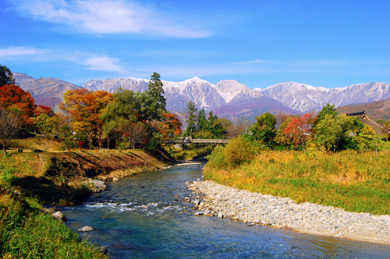 秋の白馬村